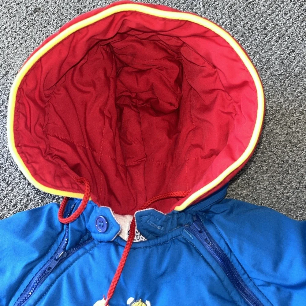 Vintage Osh Kosh Snowsuit. 12 Months Infant. Trucks, color block. 1980's‎